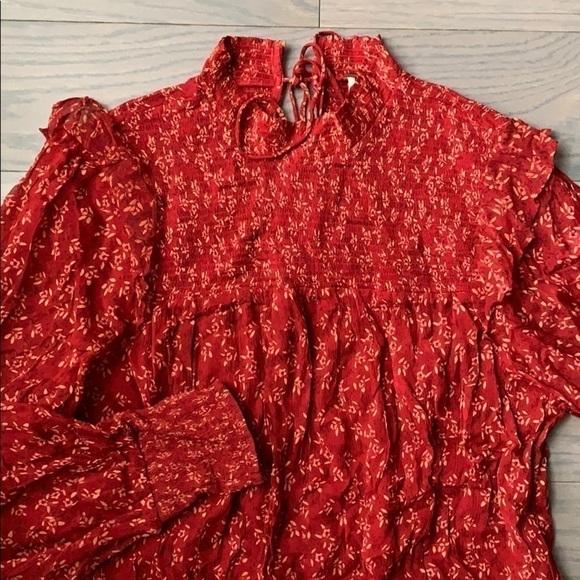 NWT Free People Roma Floral Sheer Blouse - Picture 5 of 8